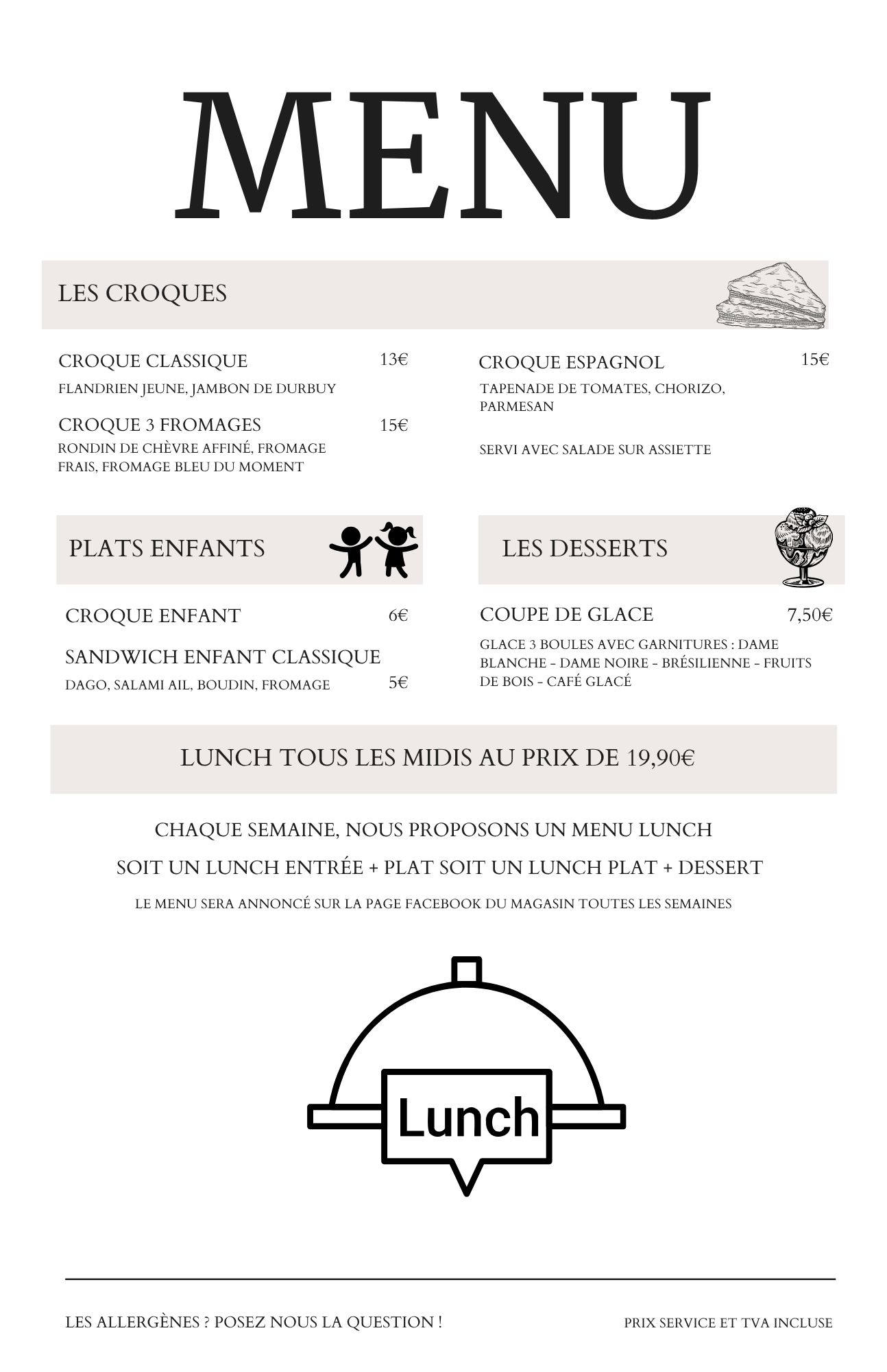 Menu temps de midi 2